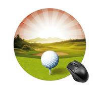 Golf Sport Round Mouse Pad Smooth Glide Gaming Mousepad Extra Density Portable Comfortable Mouse Mat for Desk, Home, Office 7.8x7.8 Inches