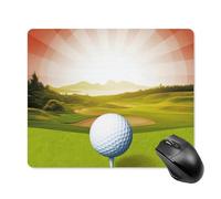 Golf Sport Square Mouse Pad Portable Computer Mousepad with Non-Slip Rubber Base 18 * 22cm Ultra-Thin Gaming Mouse Mat for Computer Laptop Office Desk Accessories