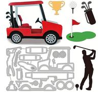 Golf Sports Metal Die Cuts,Merry Christmas Squqre Frame Cutting Dies Cut Stencils DIY Scrapbooking Decorative Embossing Paper Party Wedding Card Making