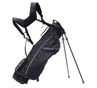 Gr8 Home Lightweight Golf Stand Bag 7 inch 4 Way Divider Double Dual Shoulder Carry Strap Black Grey Club Organiser
