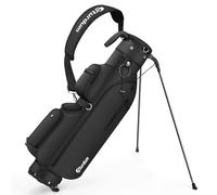 Golf Stand Bag, Lightweight Par 3 Golf Bag with 3 Way Dividers 900D Weatherproof Oxford, 3.7lbs Compact Yet Spacious Pitch N Putt for Driving Range, Cooler Pockets, All Black