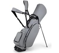 Golf Stand Bag with 4-Way Divider, Waterproof PU Coated, Lightweight Design, Vertical Cart Handle for Standard Course Training