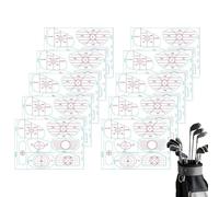 Golf Strike Tape - 10 Sheets of Striking Guides, Precision Golf Training Aid for Indoor and Outdoor Swing Distance Practice