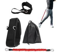 Golf Swing Aid - with Adjustable Belt Bag and Ankle Strap | Swing Golf Training Tools, for Practice in the Garden, Inner Courtyard, Garage, Living Room, Home, Gym Session