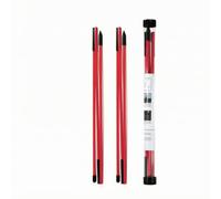 Golf Swing Alignment Sticks Rods Aids Tool With Foldable Three Section Design Fiberglass Construction For Stroke Path Posture Setup Accuracy Suitable for coaching lessons skills, Red