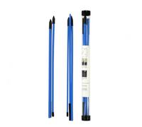 Golf Swing Alignment Sticks Rods Aids Tool With Foldable Three Section Design Fiberglass Construction For Stroke Path Posture Setup Accuracy Suitable for coaching lessons skills, Blue