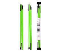 Golf Swing Alignment Sticks Rods Aids Tool With Foldable Three Section Design Fiberglass Construction For Stroke Path Posture Setup Accuracy Suitable for coaching lessons skills, Green