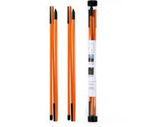 Golf Swing Alignment Sticks Rods Aids Tool With Foldable Three Section Design Fiberglass Construction For Stroke Path Posture Setup Accuracy Suitable for coaching lessons skills, Orange