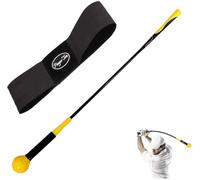 Golf Swing Trainer Aid Correction for Strength Grip with Swing Trainer Armband 48 Inch in Yellow, Golf Warm-Up Stick for Men Women Indoor Outdoor Tempo Flexibility Perfect for Swing (48 Inch)