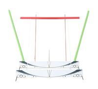 Golf Swing Trainer - Alignment Simulator Set for Indoor and Outdoor Use - Ideal for Practicing Swing Technique and Improving Accuracy