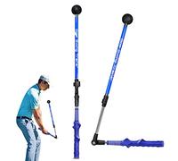 Golf Swing Trainer, Golf Swing Trainer, Portable Golf Training Aid with Telescopic Swivel Bar for Strength Training, Pace and Golf Ball (Right Hand)