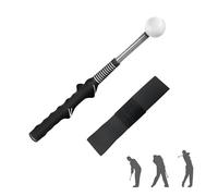 Golf Swing Trainer & Golf Training Aids - Portable Adjustable Golf Practice Club with Arm Correction Band - Swing Tempo, Balance & Power Improver - Indoor Outdoor Golf Accessories