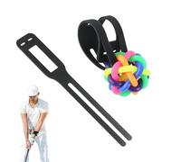 Golf Swing Trainer Tool, Adjustable Handle Training Ball, Portable Practice Aid for Men, Women, Youth and Athletes, Improve Swing Shape and Co-ordination