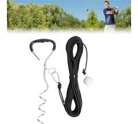Golf Swing Trainer Tool on Rope, Practice Equipment for Backyard Rhythm and Swing Mastery, Golf Training Aid with Real Golf Ball for Improved Performance