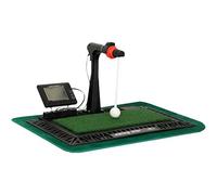 Golf Swing Training Aid with Digital Screen, Voice Feedback, Premium Turf Mat for Indoor/Outdoor Practice, Hitting Simulator for Improved Swing Technique