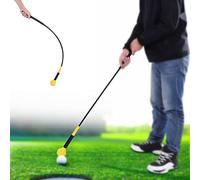 Golf Swing Training Bar, Silicone & Fiberglass Practice Stick, Tempo & Flexibility Warm-Up Aid, 45.3in, for Men Women Indoor Outdoor