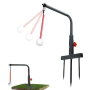 Golf Swing Training Equipment - Height Adjustable Alignment Stand, Steel Golf Practice , Portable Swing Enhancement Tool | Field Practice
