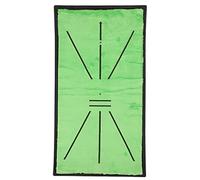 Golf Swing Training Mat Golfer Practice Aid Swing Detection Batting Cushion with Trajectory Wire for Indoor Outdoor Backyard Use Soft Plush Rubber Base 63x33x1.8cm