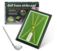 Golf Swing Training Mat with Instant Swing Path Feedback | Indoor & Outdoor Practice Mat with Heavy-Duty Anti-Slip Rubber Base | Improve Accuracy, Ball Striking & Consistency for All Golfers
