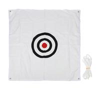Golf Target Cloth, Golf Hitting Net, 4.9FT Oxford Fabric Practice Target with Vibrant Design, Portable Golf Training Aid for Indoor Outdoor Use, Includes 4 Tether Ropes (White)