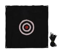 Golf Target Cloth, Golf Hitting Net Practice Target, 4.9FT Oxford Fabric with Vibrant Design, Easy Assembly and Portable Training Aid for Indoor Outdoor Golf Baseball Softball Socc (Black)
