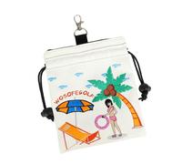 Golf Tea Bag PU Leather Drawstring Valuables Bag | Clip Tees for Men Women Tees Storage Storage