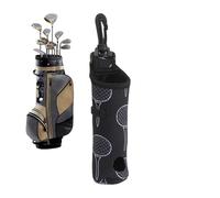 Golf Tee Bag - Foldable Golf Ball Storage with Belt Clip, Waterproof Trolley Organizer with 3 Tees - Travel Accessory for Men Women Golfers on Courses and Practic