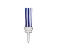 Golf Tee - Hit Resistant Durable Plastic Nylon Material, Soft Brush and Hard Ball Base for Long Lasting Performance and Lightweight Use on Driving Range and Golf Course (83mm-white and blue)