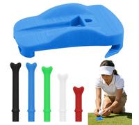 Golf Tee Holder for Artificial Turf - Hinged Base & 5 Multi-Size Simulator Tees Provide a Stable, Unbreakable Hitting Platform for Home Golf Simulators Outdoor Indoor