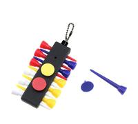Golf Tee Organizer - Golf Tee Holder Kit with 12 Storage Ports - Golf Tee Holder for Bag Attachable to Golf Bag Quick and Easy Access