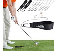 Golf Tee Retainer & Saver with Leather Clip - 6 Silicone Bands & 2 Leather Clips, Golf Tee Anchor Holds Tee in Place, Prevents Lost & Flying Tees for Consistent Shots, Golf Practice Accessories