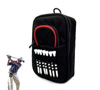 Golf Tee Soup - Portable Ball Carrier Organizer Bag | Zipper | 5.51x1.97x8.27 Inch Functional Belt Clip Mount, Soft Fabric Storage, Access Shops