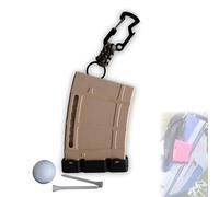 Golf Tee Storage Magazine Set Funny Portable Golf Tee Holder for 18 Tees Cool Excellent Golf Accessories Great Gift for Golfers (Tan)