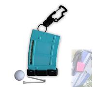 Golf Tee Storage Magazine Set Funny Portable Golf Tee Holder for 18 Tees Cool Excellent Golf Accessories Great Gift for Golfers (Teal)