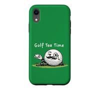 Golf Tee Time - Tea, Funny Ball Mascot Retro Vintage Style Case for iPhone XR