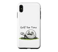 Golf Tee Time - Tea, Funny Ball Mascot Retro Vintage Style Case for iPhone XS Max
