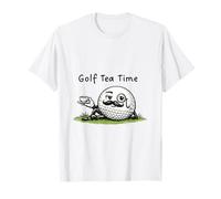 Golf Tee Time - Tea, Funny Ball Mascot Retro Vintage Style T-Shirt