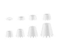 Golf Tees, 8Pcs Wavy ABS Simulator Training Tees for Indoor Outdoor Practice, Multi-Height Set in White