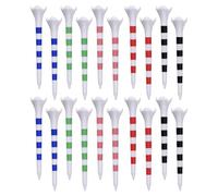 Golf Tees - Golf Swing Holder, Practice Ball Tees | Training of 20 Pieces Striped Ball Holder for Professional Players, Beginners, Women, Father, Father, Sports, Husband, Men, Colourful Desi