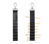 Golf Tees Holder - 7.87 Inch Holder | PU Leather Case - Durable Professional Storage Accessory For Golfers Easy Carry Gift For Men Women Fits Tees Golf Bags On Course