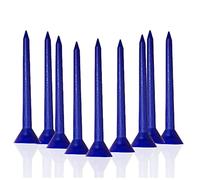 Golf Tees Plastic 70mm 83mm 2 3/4 3 1/4 Inch Unbreakable Value 50 Pcs, Golf Practice Tee Stable Durable Pro Upgrade Step Up Long Premium Color White Blue Orange Green Mixed (Blue,70mm-50 Count)