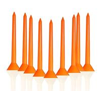 Golf Tees Plastic 70mm 83mm 2 3/4 3 1/4 Inch Unbreakable Value 50 Pcs, Golf Practice Tee Stable Durable Pro Upgrade Step Up Long Premium Color White Blue Orange Green Mixed (Orange, 83mm-50 Count)