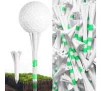 Golf Tees Plastic Driver 70mm 83mm Five Claws Prong 80 Driver Tees with 20 Iron Tees Value 100 Pack, Golf Tees 2 3/4 3 1/4 Inch Durable Stable (Lucky, 100 Count-2 3/4''+1 1/2'')