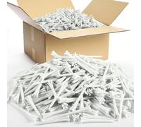 Golf Tees Plastic Unbreakable Bulk 3 1/4’’ 2 3/4’’ 70 83mm Long Value 200/500/1000 Pack, Golf Tees Long-Lasting Plastic with Reduced Resistance for Men Women (Beige, 1000 Count(1 1/2 Inch))