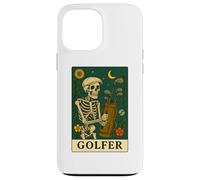 Golf The Golfer Tarot Card Skeleton Vintage Gothic Art Case for iPhone 13 Pro Max