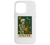 Golf The Golfer Tarot Card Skeleton Vintage Gothic Art Case for iPhone 14 Pro Max