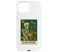 Golf The Golfer Tarot Card Skeleton Vintage Gothic Art Case for iPhone 15 Plus