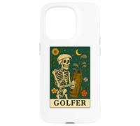 Golf The Golfer Tarot Card Skeleton Vintage Gothic Art Case for iPhone 15 Pro