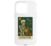 Golf The Golfer Tarot Card Skeleton Vintage Gothic Art Case for iPhone 15 Pro Max