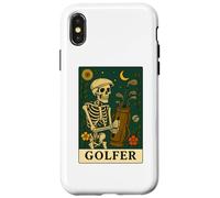 Golf The Golfer Tarot Card Skeleton Vintage Gothic Art Case for iPhone X/XS